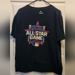 Fanatics Navy Alanta All-Star 2021 MLB Game T-Shirt Size Large